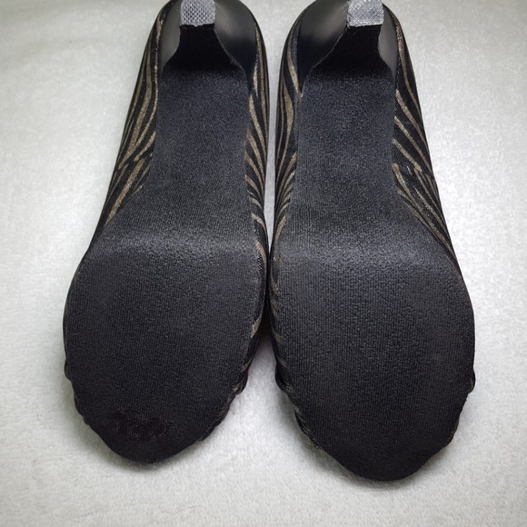 MADDEN GIRL Dark Gold & Black Striped Heels Party Special Event, size 9 - Picture 5 of 8